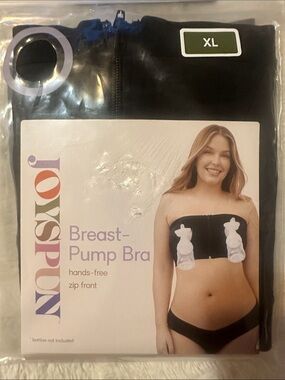 Joyspun Hands-Free Breast Pump Bra - Black (XL)